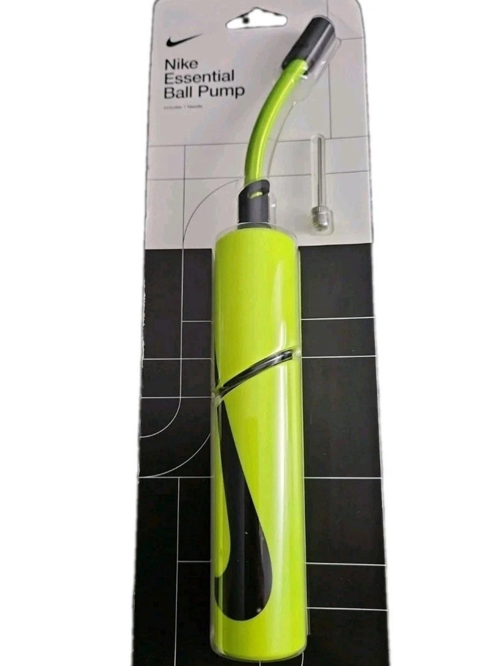 Nike Essential Ball Pump Black And Green Includes One Needle Included